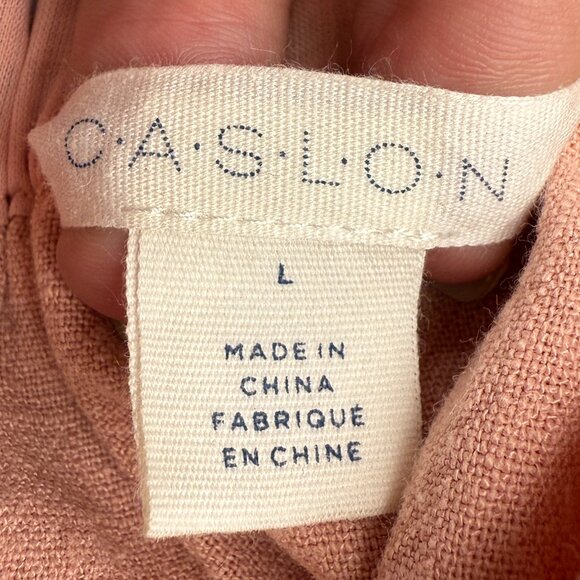 NWOT Women's CASLON Flutter Sleeve V-Neck Dress CORAL TIDE | Size L - Picture 8 of 10